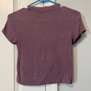 Forever 21 Purple Mockneck Crop Top Size S